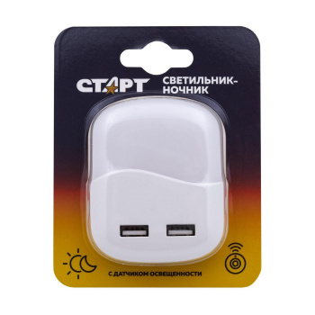 Светильник-ночник Старт 1LED USB Квадрат *1/60 Светильник-ночник Старт 1LED USB Квадрат *1/60