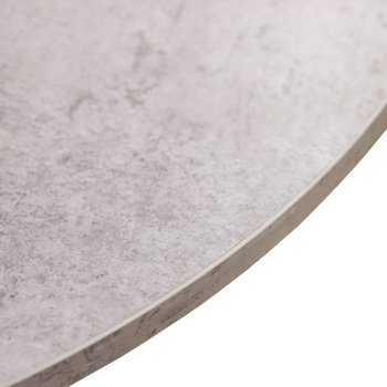 Стол раздв.ЛОКИ d1200(+380) h750мм ЛДСП EGGER Бетон Чикаго свет,Царгов пояс Черный матовый металл*1