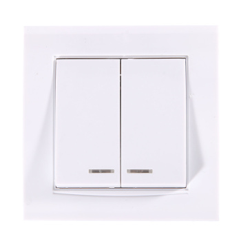 Выключатель Бриллиант СП 2кл. белый с подстветкой 10А IP20 UNIVersal 7947410