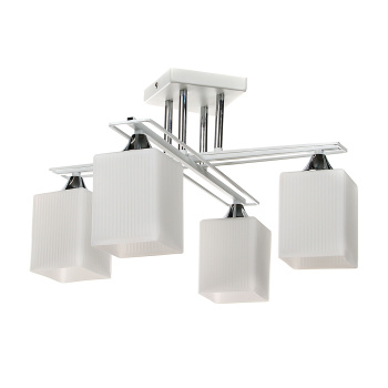 Люстра N6401/4 WT+CR 4*40W E27 220V (d-480; h-275) VERNER LIGHTING *1