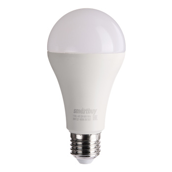 Лампа светодиодная Smartbuy, Е27, 25 Вт, груша A65, 2000 Лм, 4000 К, нейтральный белый