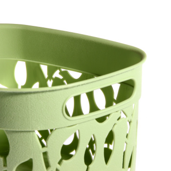 Коробка д/хранения пластм. с кр. "Флора" 280x205x155мм (5,5л) Мята М2362 ("М-Пластика") *1/15