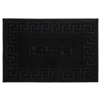 Коврик 40*60 см придверный "Welcome" "VORTEX" черный ( арт.22464) *1/20
