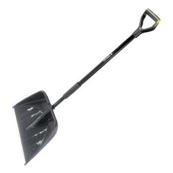 Лопата снегоуб пластик 555*410 с планкой с алюм. черенком "ПРОФИ"  PROTEX  *5