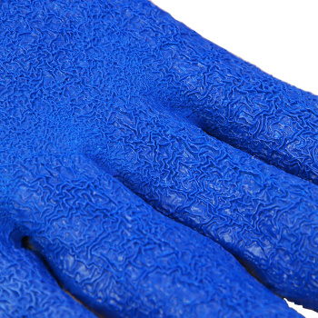 Перчатки рабочие хлопок75%+полиэстер25% с латексным текстуриров. покрытием PSV027P Fiberon