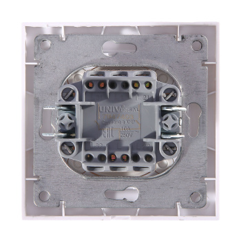 Выключатель Бриллиант СП 2кл. белый 10А IP20 UNIVersal 7947403