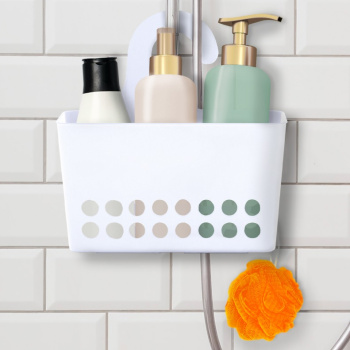 Корзина для хранения пластм. навесная (на крючек, трубу) 240х95х260мм Белый М8431 *1/12