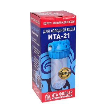 Корпус фильтра ITA 10SL 1/2'' прозрачный ИТА-21 Премиум *1/12 Корпус фильтра ITA 10SL 1/2'' прозрачный ИТА-21 Премиум *1/12