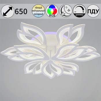 Светильник потолочный светодиодный 85162-0.3-6+3C LED 204W 3000-6500К ПДУ+диммер S=36м2    *1