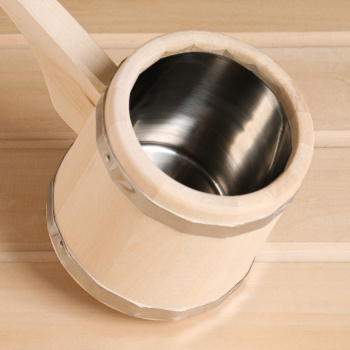 Ковш для бани из липы "Емеля", 0.5л, 54 см, нержавеющая вставка, с длинной ручкой 4689645