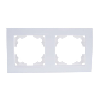 Рамка "Бриллиант" 2-м горизонт. белая UNIVersal 7947465 *10/400