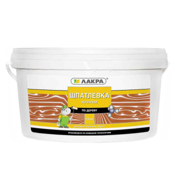 Шпатлевка по дереву Лакра, 0.6 кг, белый Шпатлевка по дереву Лакра, 0.6 кг, белый