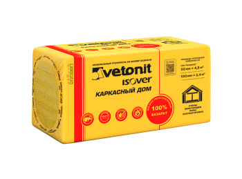 Утеплитель Vetonit Каркасный дом, 100 мм, 4 плиты, 2.4 м²