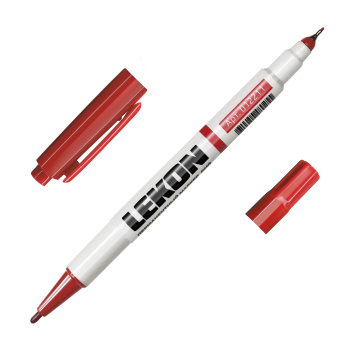 Маркер строительный перманентный 2-хсторонний красный (набор10 шт) арт.012211 LEKON DUO *1/10/300 Маркер строительный перманентный 2-хсторонний красный (набор10 шт) арт.012211 LEKON DUO *1/10/300