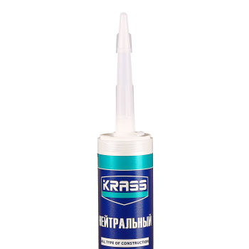 Герметик нейтральный 300 мл KRASS силиконовый, бесцветный