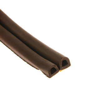 Уплотнитель 10 м TYTAN, 9х7.5 мм, для окон и дверей, профиль D, коричневый