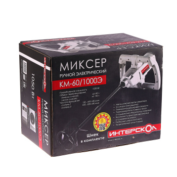 Дрель-миксер 1050Вт 2скор.130-450/250-850об/мин d насадки120мм 53Нм М14 КМ-60/1000Э ИНТЕРСКОЛ *1/2 Дрель-миксер 1050Вт 2скор.130-450/250-850об/мин d насадки120мм 53Нм М14 КМ-60/1000Э ИНТЕРСКОЛ *1/2