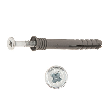 Дюбель с шурупом BROZEX 8,0*60 пакет (4шт) *10/100 Дюбель с шурупом BROZEX 8,0*60 пакет (4шт) *10/100