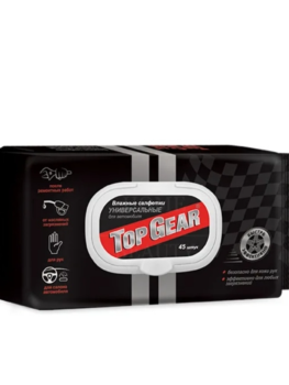 Салфетки влажные Top Gear №45 автомоб. универсальные с клапаном арт.30107 *28
