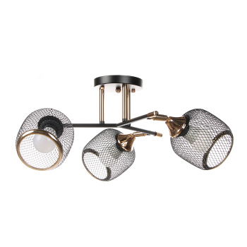 Люстра N6408/3 BK+FGD 3*40W E27 220V (d-540; h-230) VERNER LIGHTING *1