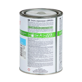 Эмаль акриловая голубая 0,9 кг Ореол *1/14/588