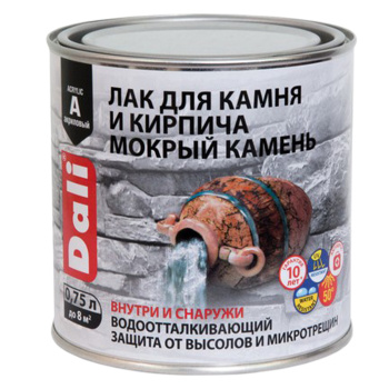 Лак акриловый DALI, для наружных и внутренних работ по камню и кирпичу, 0.75 л Лак акриловый DALI, для наружных и внутренних работ по камню и кирпичу, 0.75 л