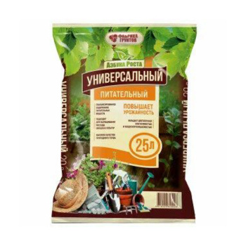 Почвогрунт 25 л универсальный «Азбука роста» Фабрика грунтов