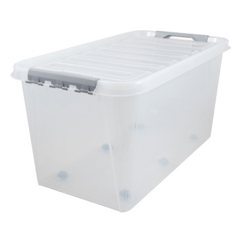 Контейнер д/хранения пластм. "Профи Комфорт" 70л 720х390х375мм на кол. Прозр. арт.799 (Полим-т)*1/3 Контейнер д/хранения пластм. "Профи Комфорт" 70л 720х390х375мм на кол. Прозр. арт.799 (Полим-т)*1/3