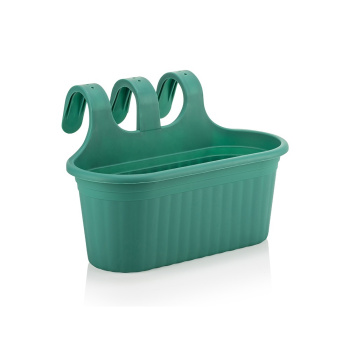 Ящик д/цветов пластм. "Камелия" 6,0л 382х267х253мм Подвесной Зеленый TOM2 ("Serinova") *1/20 Ящик д/цветов пластм. "Камелия" 6,0л 382х267х253мм Подвесной Зеленый TOM2 ("Serinova") *1/20