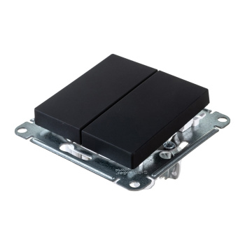 Механизм выключателя "ATLAS DESIGN" 2-кл. карбон 10АХ SchE ATN001051 *5/20