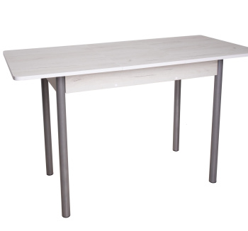 Стол раздв.ОРФЕЙ-ЭКОНОМ 940(+300)*585*h750мм ЛДСП дуб крафт белый+ опоры МЕТАЛЛ серый *1