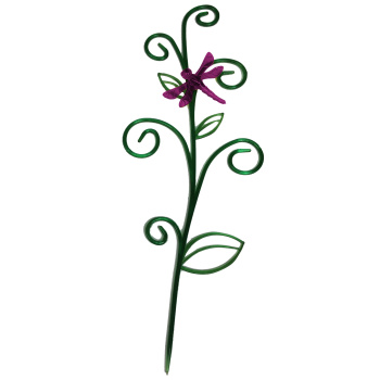 Опора-держатель д/растений пластм. "Стрекоза на ветке" зелен/фиолетовый dr 10-2 Tek.A.Tek*10/100