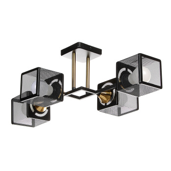 Люстра N6400/4 BK+COP 4*40W E27 220V (l-555; w-345; h-195) VERNER LIGHTING *1