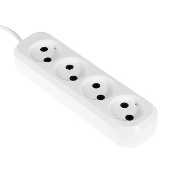 Удлинитель 4 розетки 3м б/з ШВВП 2*0,75мм2 6А мощ.нагр 1300Вт Универсал У6-766 *1/45