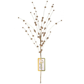 Ветка декоративная "Изящный блеск" 50 см, Шампань