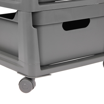 Комод пластм. "Luxe" Серый 4 ящика 300x385x690мм арт.433246711 ("Бытпласт") *1