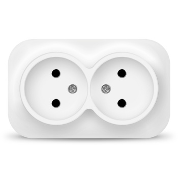 Розетка "IONICH" ОП 2-мест. белая б/з 10А IP20 1417 *10/200